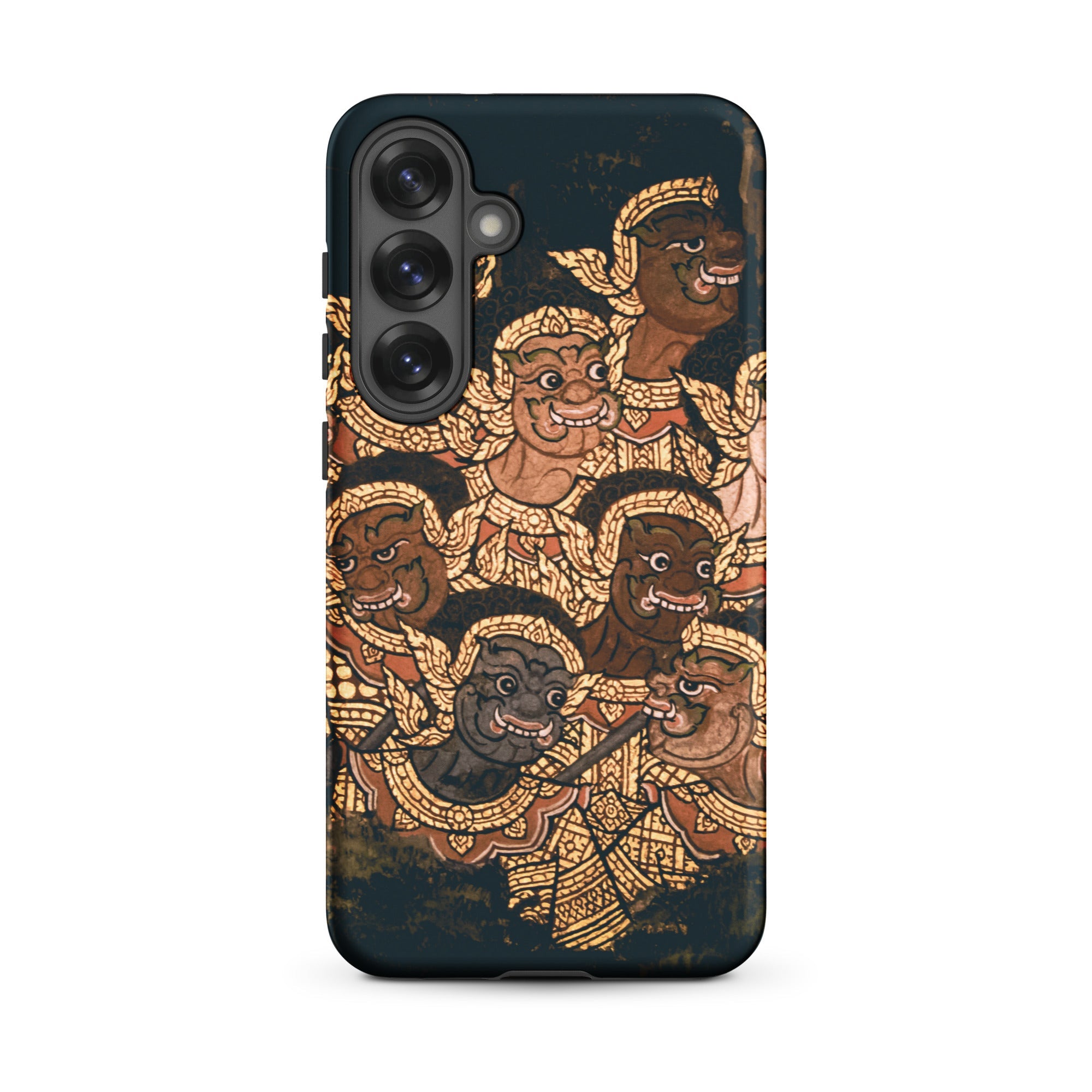 Babes in the Woods Traditional Thai Myth Samsung Case, Galaxy S25 Plus / Matte, Black Smartphone Case Traditional Thai Art Design Multiple
