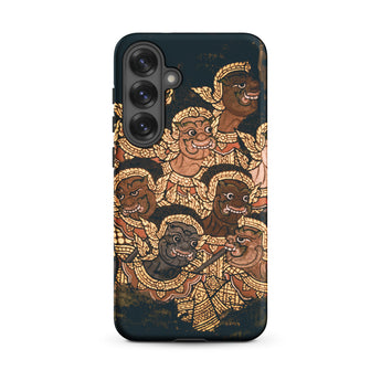 Babes in the Woods - Traditional Thai Myth Samsung Case, Galaxy S25 Plus / Matte, Black Smartphone Case Traditional Thai Art Design Multiple