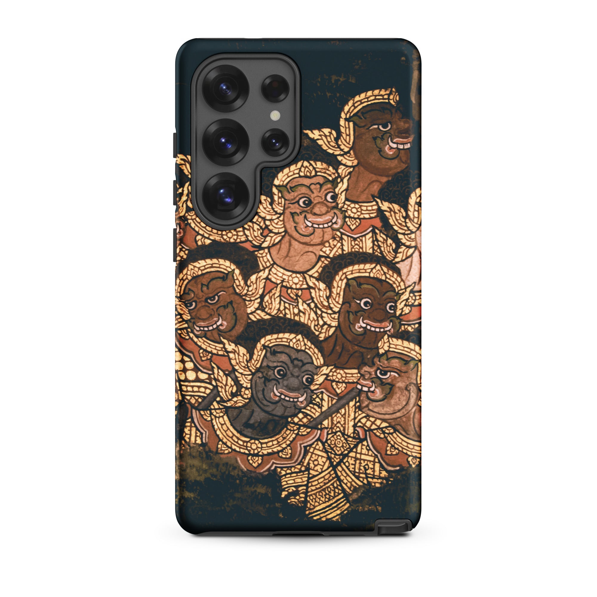 Babes in the Woods Traditional Thai Myth Samsung Case, Galaxy S25 Ultra / Matte, Dark Colored Phone Case Traditional Thai Mural Art Design