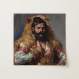 Baby Bear - Gay Desi Daddy Art Print / Canvas, 12x12’’ / 31x31cm / Unframed / no Border, Posters Prints & Visual Artwork, Toby Leon