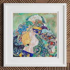 Baby Gustav Klimt Art Nouveau Print, Framed Colorful Abstract Painting Intertwined Figures Dreamlike Composition