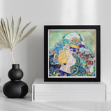 Baby - Gustav Klimt Art Nouveau Print, Framed Colorful Abstract Portrait Painting Patterns Shapes