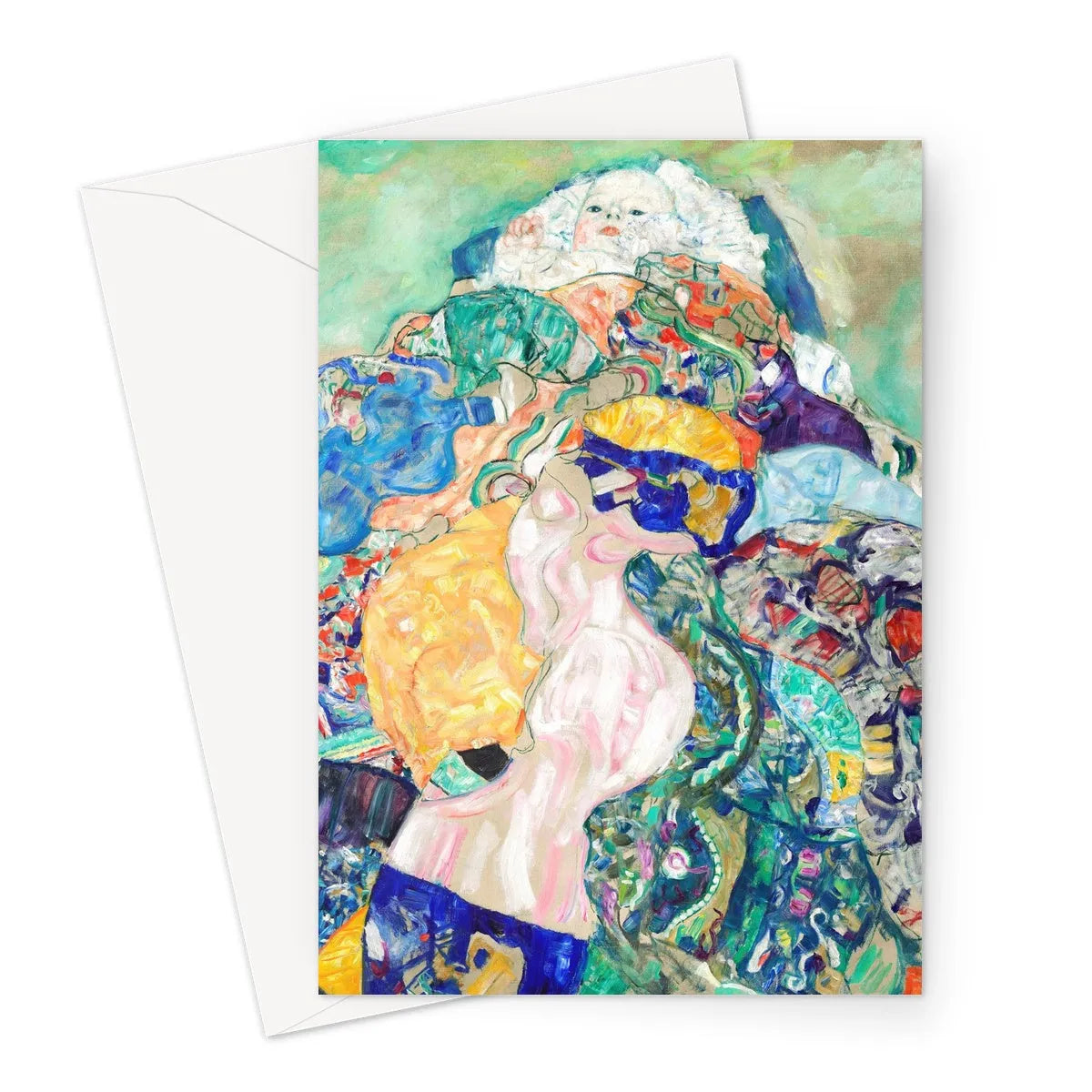 Baby By Gustav Klimt Greeting Card - A5 Portrait / 1 Card - Greeting & Note Cards - Aesthetic Art