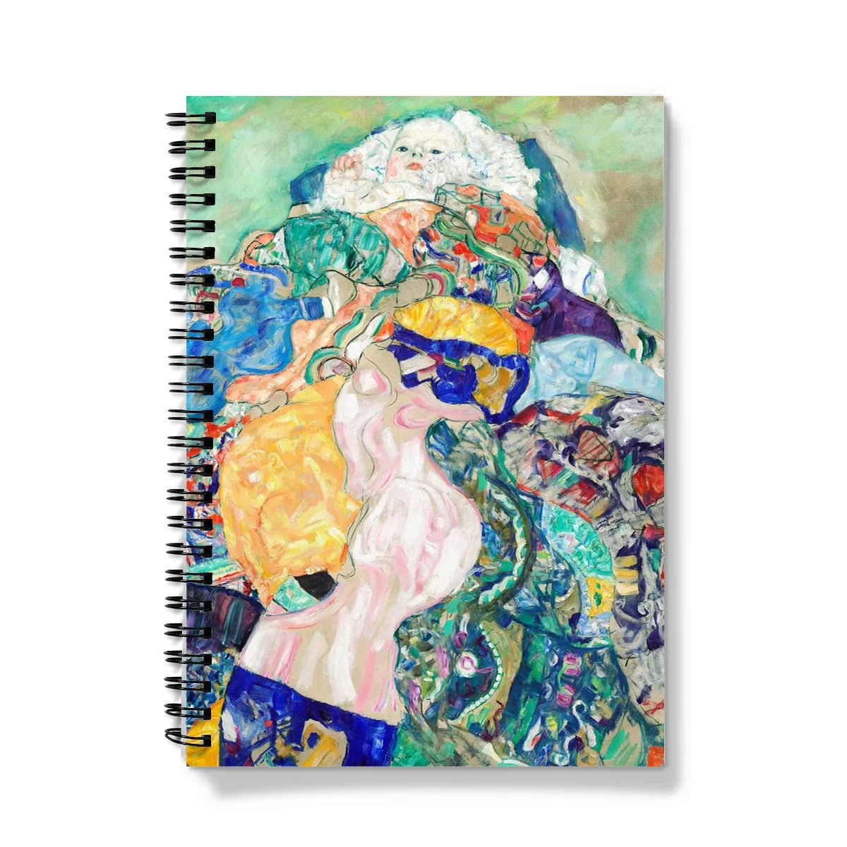 Baby By Gustav Klimt Notebook - A5 - Graph Paper - Notebooks & Notepads - Aesthetic Art
