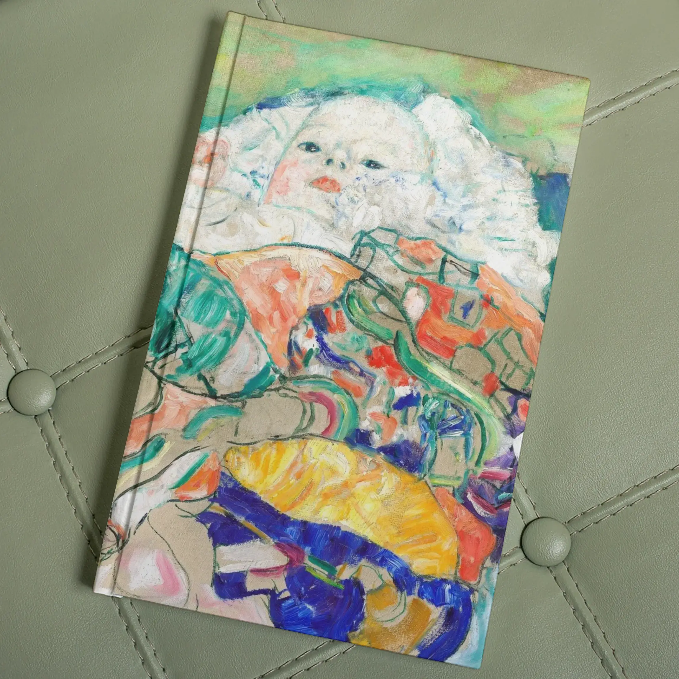 Baby - Gustav Klimt Vienna Secession Hardback Journal - Notebooks & Notepads - Aesthetic Art