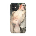 Bacchant - Magnus Enckell Dionysian Art Iphone Case, 12 Mini / Matte, Phone Case Artistic Nude Figure Painted Watercolor Style
