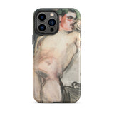 Bacchant - Magnus Enckell Dionysian Art Iphone Case, 13 Pro Max / Matte, Phone Case Nude Male Figure Art