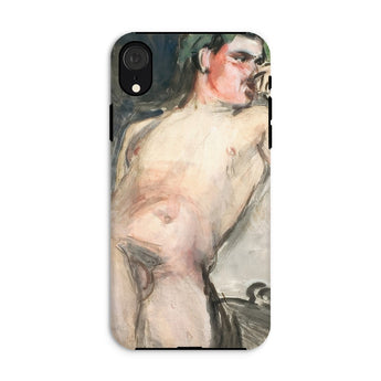 Bacchant - Magnus Enckell Dionysian Art Iphone Case, Xr / Matte, Phone Case Artistic Nude Figure Painting Muted Tones