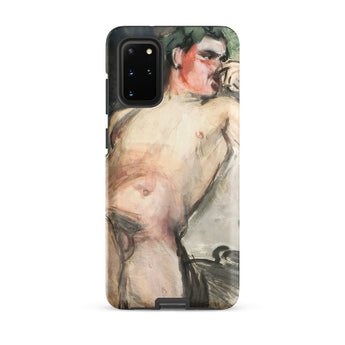 Bacchant - Magnus Enckell Dionysian Art Phone Case Samsung Galaxy S20 Plus / Matte Black Phone Case Textured Impressionistic Painting Nude