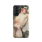Bacchant Magnus Enckell Dionysian Art Samsung Case, Galaxy S21 / Matte, Black Smartphone Case Printed Shirtless Person