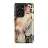 Bacchant - Magnus Enckell Dionysian Art Samsung Case, Galaxy S21 Ultra / Matte, Smartphone Phone Case Painted Portrait Shirtless Man