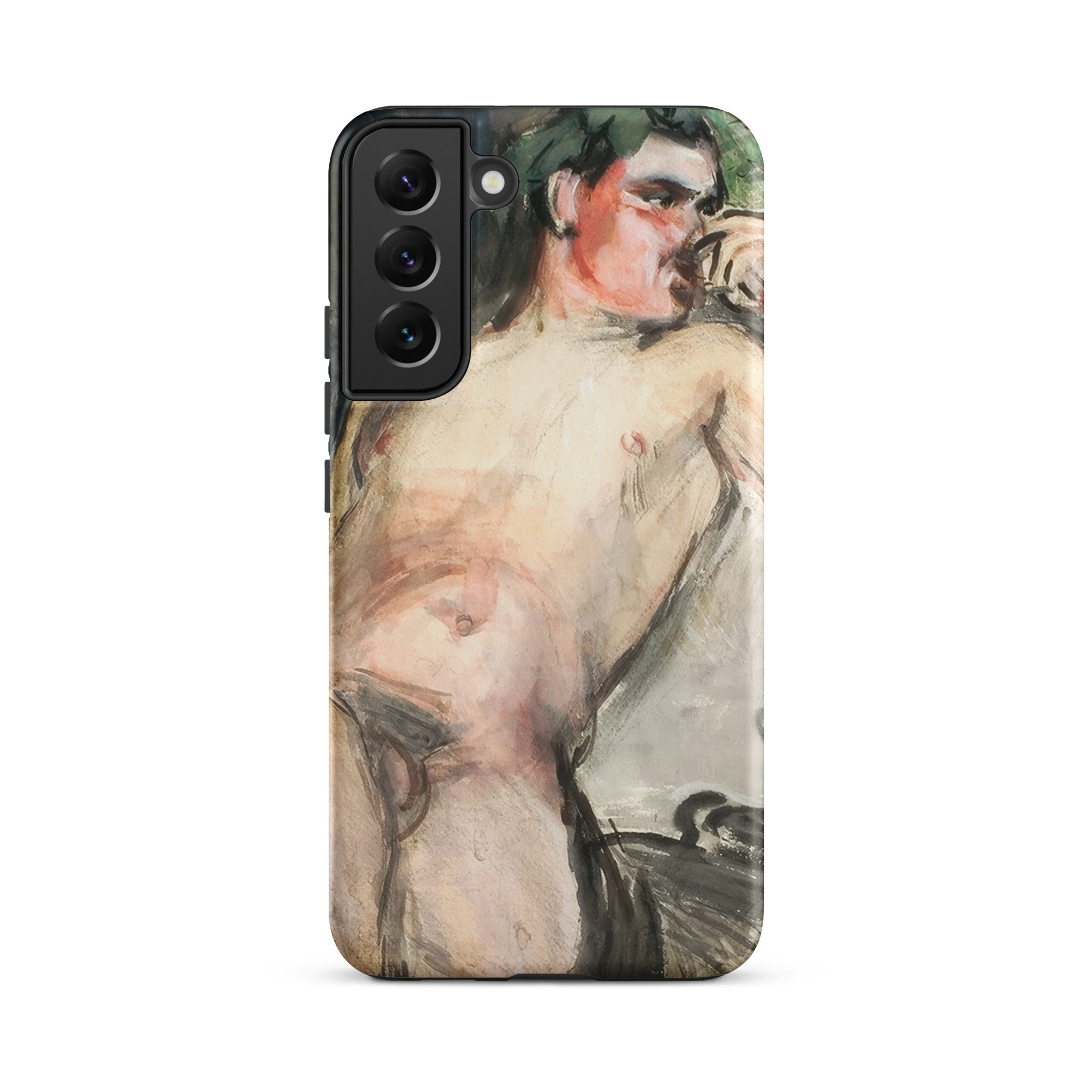 Bacchant Magnus Enckell Dionysian Art Samsung Case, Galaxy S22 Plus / Matte, Phone Case Abstract Painting Shirtless Man