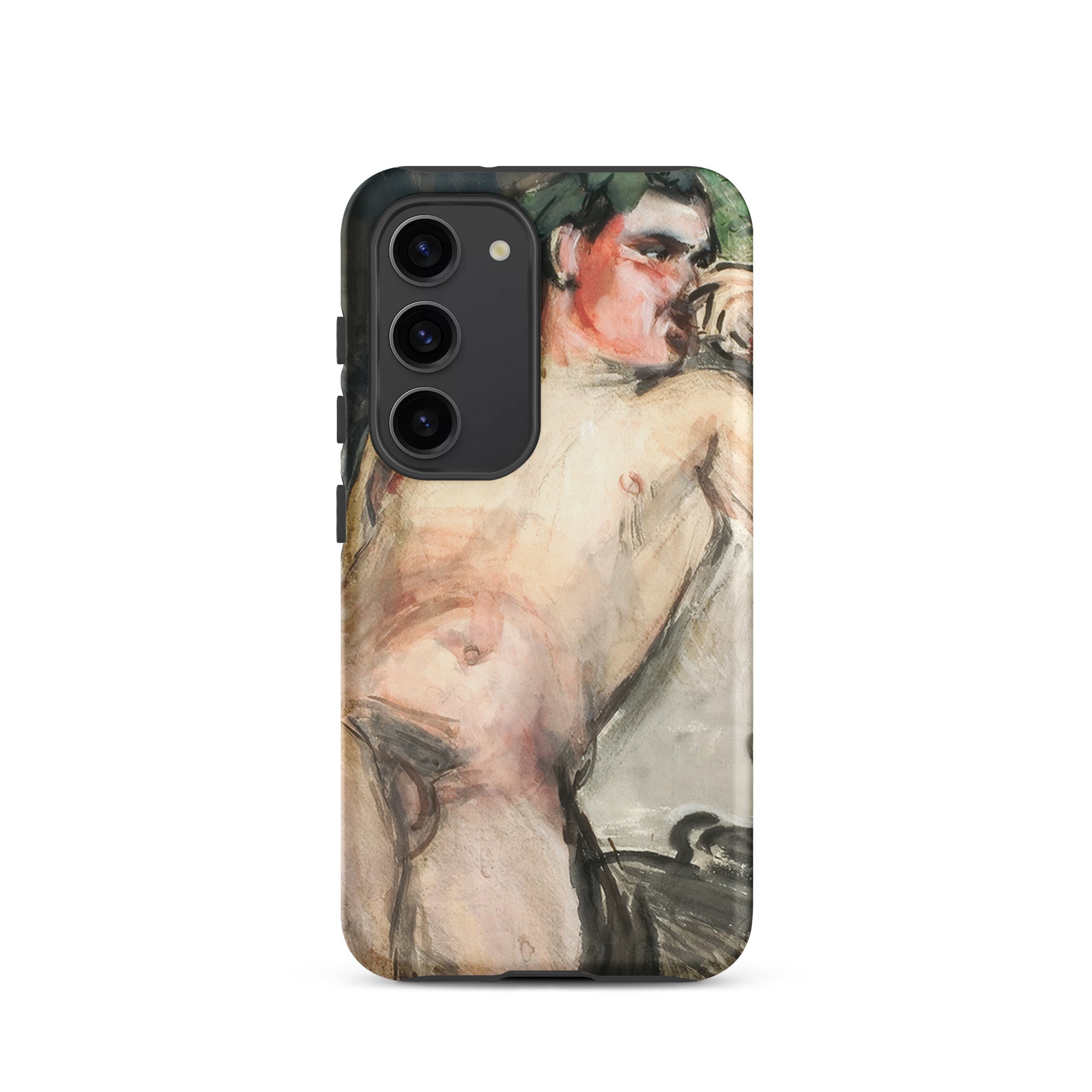 Bacchant Magnus Enckell Dionysian Art Samsung Case, Galaxy S23 / Matte, Phone Case Abstract Painting Shirtless Man