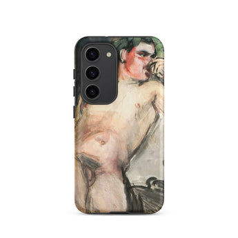Bacchant - Magnus Enckell Dionysian Art Samsung Case, Galaxy S23 / Matte, Phone Case Abstract Painting Shirtless Man