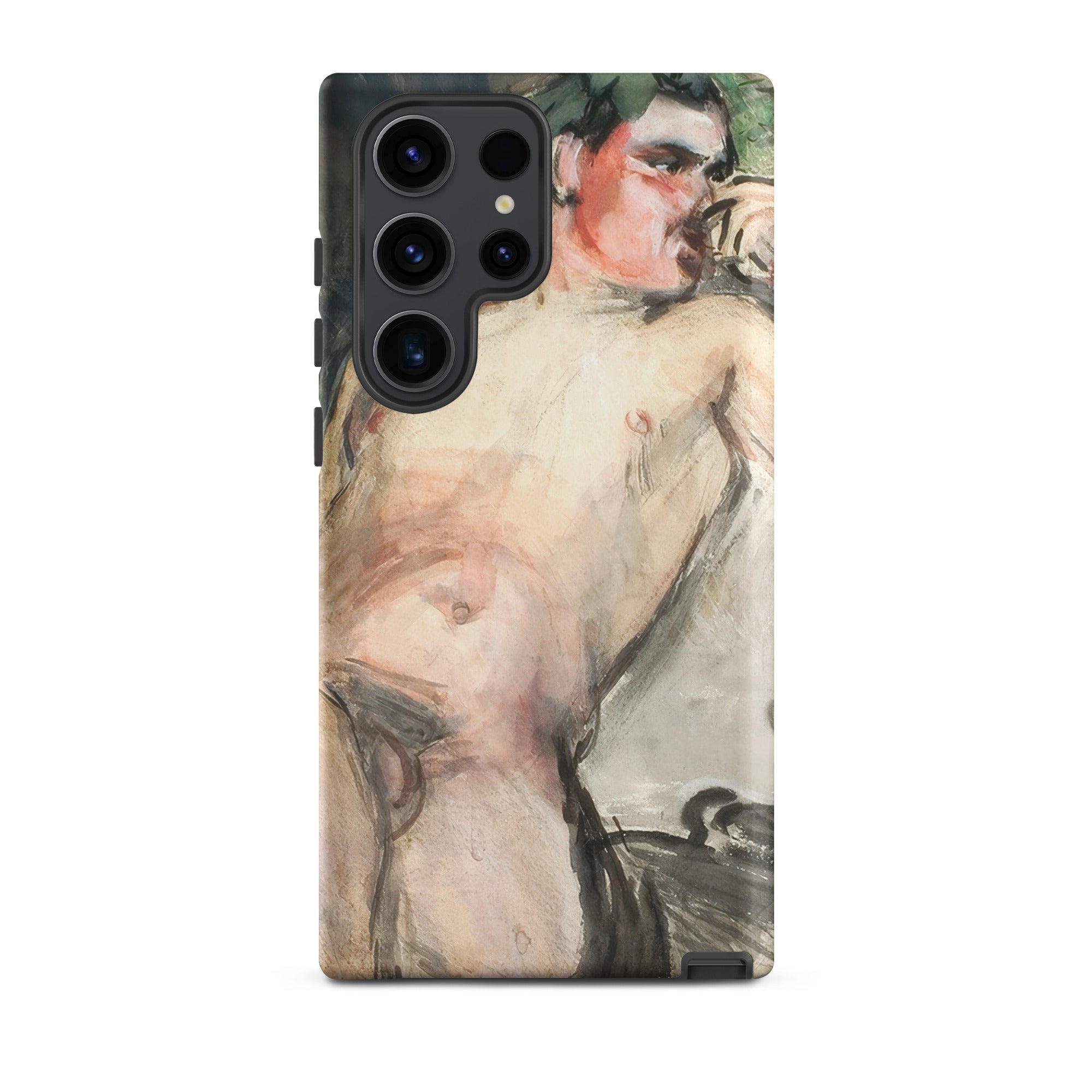Bacchant Magnus Enckell Dionysian Art Samsung Case, Galaxy S23 Ultra / Matte, Smartphone Case Painted Male Nude
