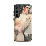 Bacchant - Magnus Enckell Dionysian Art Samsung Case, Galaxy S24 Plus / Matte, Phone Case Classical Painting Partially Clothed Figure