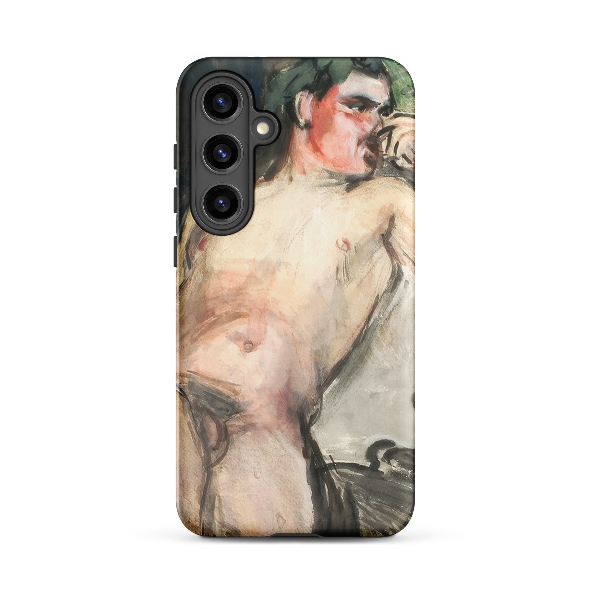 Bacchant Magnus Enckell Dionysian Art Samsung Case, Galaxy S24 Plus / Matte, Phone Case Classical Painting Partially Clothed Figure