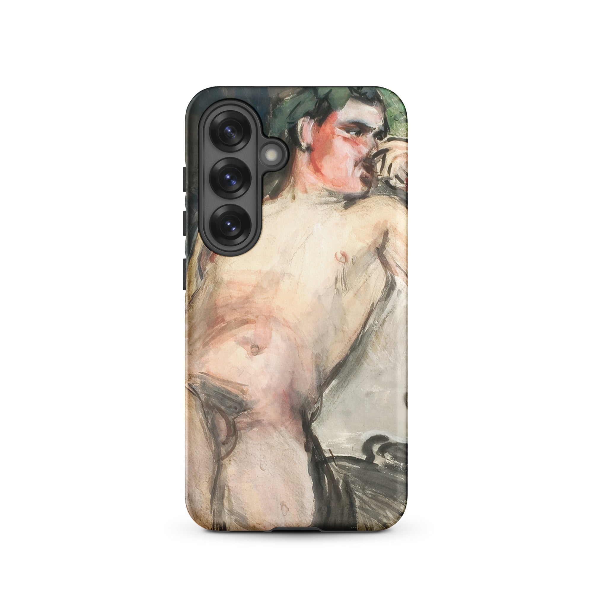 Bacchant Magnus Enckell Dionysian Art Samsung Case, Galaxy S25 / Matte, Smartphone Case Classical Painting Partially Clothed Figure