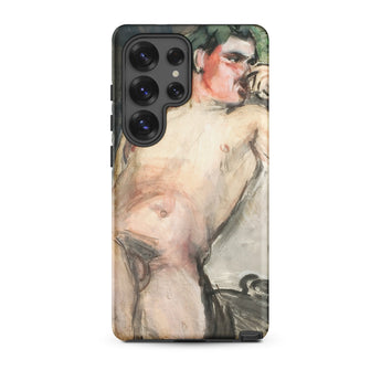Bacchant - Magnus Enckell Dionysian Art Samsung Case, Galaxy S25 Ultra / Matte, Smartphone Case Painted Portrait Shirtless Man