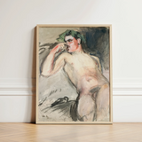 Bacchant - Magnus Enckell Nude Art Print / Canvas Framed Painting Male Figure Expressive Impressionistic Style Hedonistic, Enckell’s, Fever
