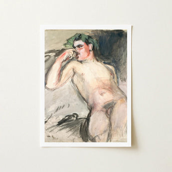 Bacchant - Magnus Enckell Nude Art Print / Canvas Framed Male Figure Expressive Impressionistic Style Hedonistic, Enckell’s, Fever Dream