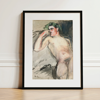 Bacchant - Magnus Enckell Nude Art Print / Canvas, 12x16’’ / 31x41cm / Black Frame / Matboard, Posters Prints & Visual Artwork, Toby Leon