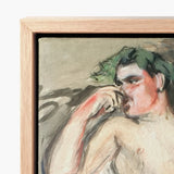 Bacchant - Magnus Enckell Nude Art Print / Canvas Framed Painted Portrait Individual Green Hair Hedonistic, Enckell’s, Fever Dream Slapped