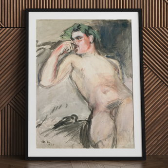 Bacchant - Magnus Enckell Nude Art Print / Canvas, 24x32’’ / 61x81cm / Black Frame / Matboard, Posters Prints & Visual Artwork, Toby Leon