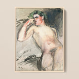 Bacchant - Magnus Enckell Nude Art Print / Canvas, 12x16’’ / 31x41cm / Natural Frame, Posters Prints & Visual Artwork, Toby Leon