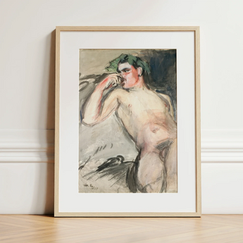 Bacchant - Magnus Enckell Nude Art Print / Canvas, 12x16’’ / 31x41cm / Natural Frame / Matboard, Posters Prints & Visual Artwork, Toby Leon