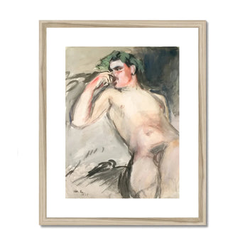 Bacchant - Magnus Enckell Nude Art Print, Watercolor Painting Nude Figure Pose