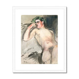 Bacchant - Magnus Enckell Nude Art Print, Watercolor Painting Nude Figure Pose