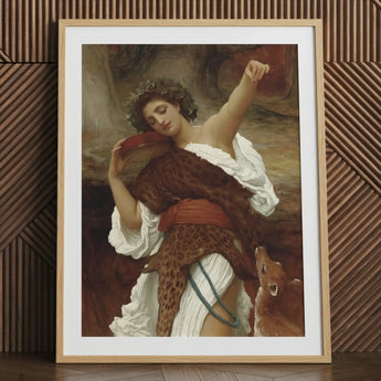 Framed art print of a Bacchante by Frederic Leighton