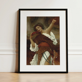 Bacchante - Frederic Leighton Art Print / Canvas, 12x16’’ / 31x41cm / Black Frame / Matboard, Posters Prints & Visual Artwork, Toby Leon