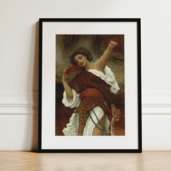 Bacchante - Frederic Leighton Art Print / Canvas, 12x16’’ / 31x41cm / Black Frame / Matboard, Posters Prints & Visual Artwork, Toby Leon