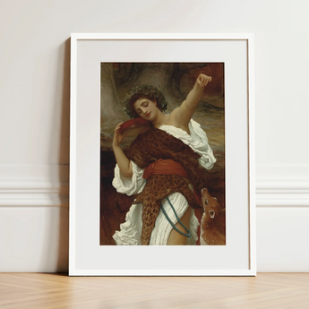 Bacchante - Frederic Leighton Art Print / Canvas, 12x16’’ / 31x41cm / White Frame / Matboard, Posters Prints & Visual Artwork, Toby Leon