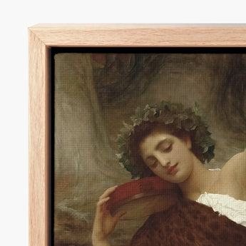 Bacchante - Frederic Leighton Art Print / Canvas Framed Classical Painting Woman Dark Hair Adorned Green, Sapphic Hedonistic, Grace Prints