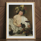 Bacchus - Caravaggio Art Print / Canvas, 24x32’’ / 61x81cm / Natural Frame / Matboard, Posters Prints & Visual Artwork, Toby Leon