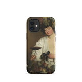Bacchus - Caravaggio Baroque God Iphone Case, 12 Mini / Matte, Phone Case Painting Woman Grapes