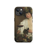 Bacchus - Caravaggio Baroque God Iphone Case, 13 / Matte, Iphone Case Painting Young Woman Wine Glass
