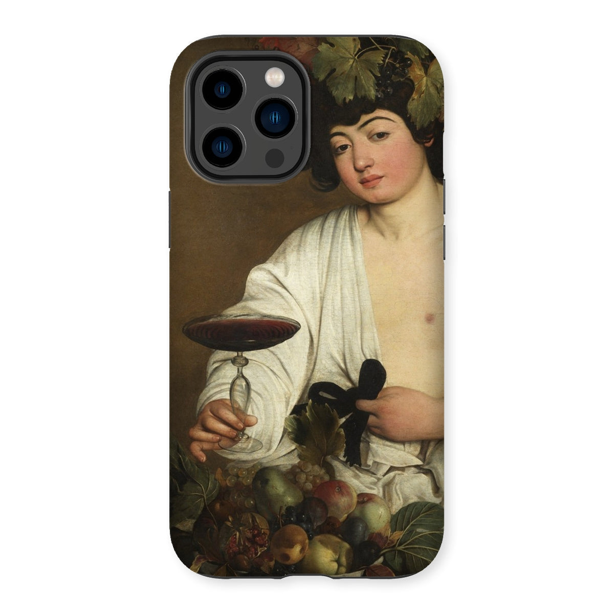 Bacchus - Caravaggio Baroque God Iphone Case, 14 Pro Max / Matte, Artistic Phone Case