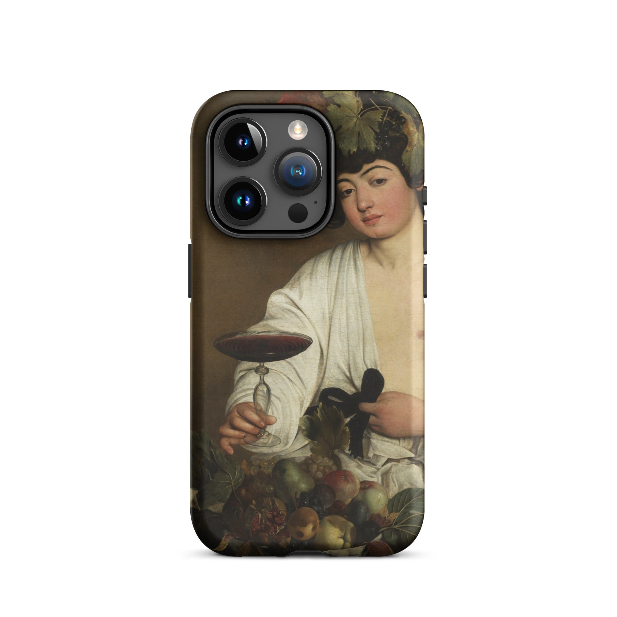 Bacchus - Caravaggio Baroque God Iphone Case, 15 Pro / Matte, Art-adorned Phone Case