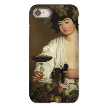 Bacchus - Caravaggio Baroque God Phone Case Iphone 8 / Matte Phone Case Classical Painting Caravaggio Baroque God, Booze Soaked Invitation,