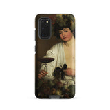 Bacchus - Caravaggio Baroque God Phone Case Samsung Galaxy S20 / Matte Phone Case Classical Painting Young Woman White Robes Caravaggio
