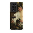 Bacchus Caravaggio Baroque God Samsung Case, Galaxy S21 Ultra / Matte, Smartphone Case Classical Painting Figure Wine Glass Fruit