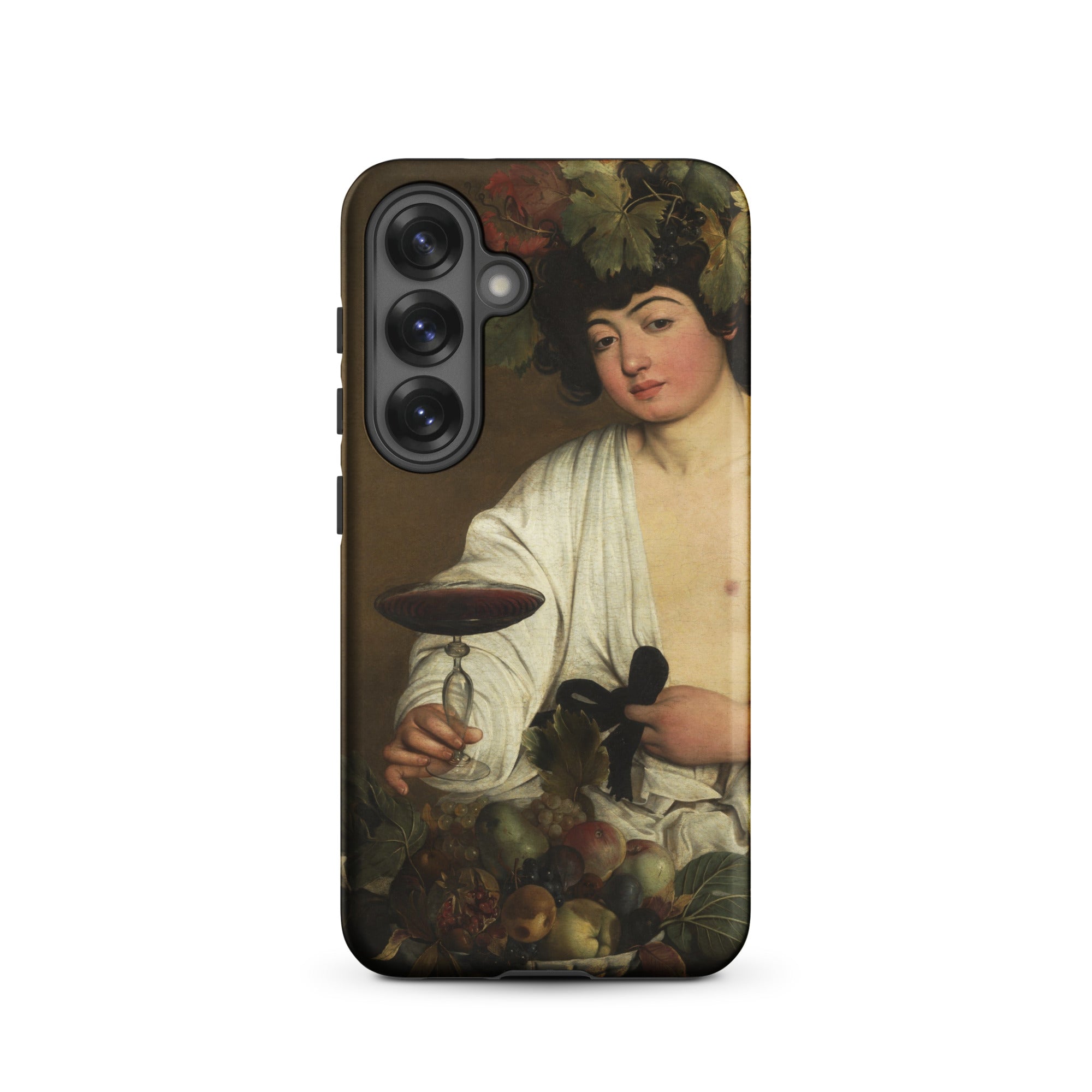 Bacchus Caravaggio Baroque God Samsung Case, Galaxy S25 / Matte, Smartphone Case Classical Painting Bacchus Grapes Fruit