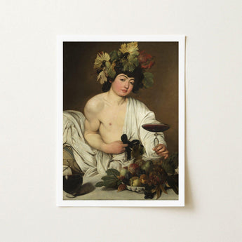 Bacchus - Caravaggio Roman Wine God Art Print / Canvas Studio Model, Companion Mario Minniti, Caravaggio’s, Pulling, Prints