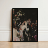 Black-framed Art Print Moody Impressionistic Scene Figures Elegant One’s Undressing, Backstage Bandits, Queer Fashion