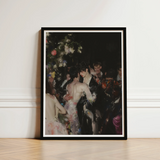 Black-framed Art Print Romantic Dance Scene Soft Impressionistic One’s Undressing, Backstage Bandits, Queer Fashion