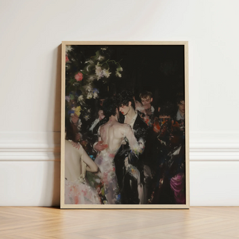 Framed Art Print Moody Impressionistic Scene Figures Intimate One’s Undressing, Backstage Bandits, Queer Fashion